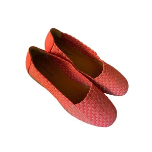 Comfortview Women's The Bethany Slip on Flats 8.5 Coral Silver Elastic Comfort - Picture 1 of 12
