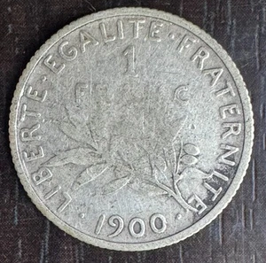 IIIeme République - 1 franc semeuse argent 1900 - Imagen 1 de 2