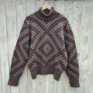 Vivienne Westwood Wool Knitted Jumper Size Large Checked Argyle Pattern Sweater - Picture 1 of 12