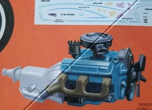 305 V8 ENGINE / TRANSMISSION from MPC 80 Chevy Monte Carlo 1:25 Model 1980 - Picture 1 of 10