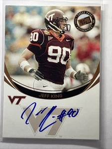 Jeff King Virginia Tech Hokies 2006 pase de prensa autógrafo fútbol americano - Imagen 1 de 1