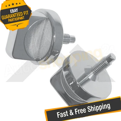 Crown RT26028 Chrome Interior Windshield Knobs for 76-83 Jeep CJ5 / 76-86 CJ7 - Image 1 of 4