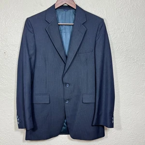 Givenchy Paris Vtg Blazer Jacket Vest Set 2-in-1 38 Navy Pinstripe Union Vented - Picture 1 of 19