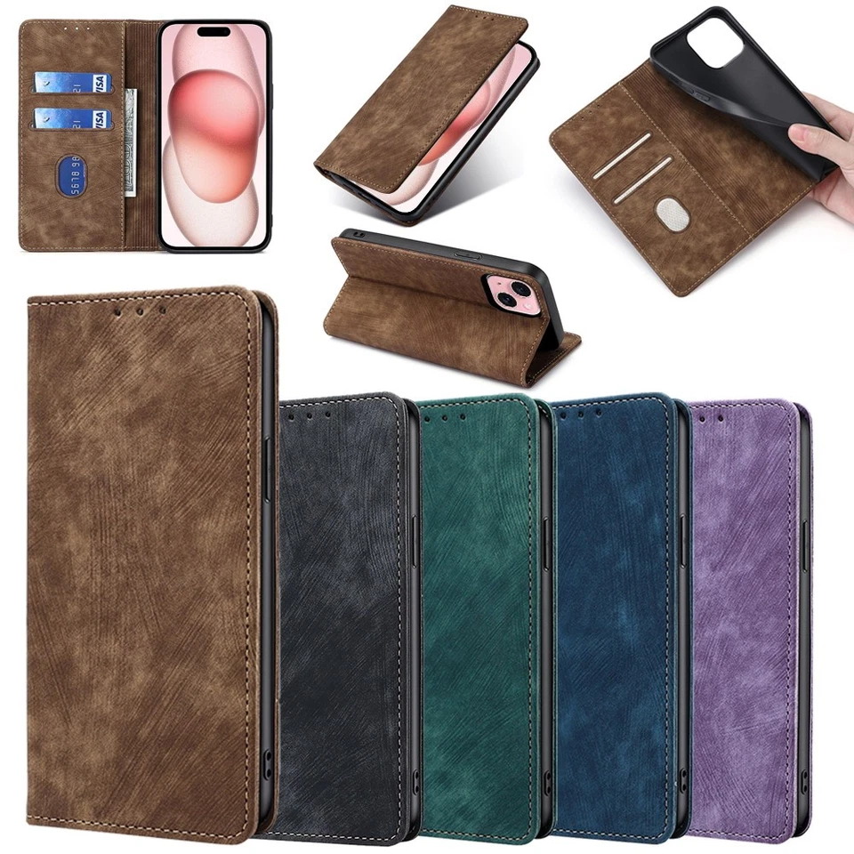 Leather Case For Honor 8 9 20 80 90 100 200 400 Flip Mobile Cover Card Holder - Image 1 of 4
