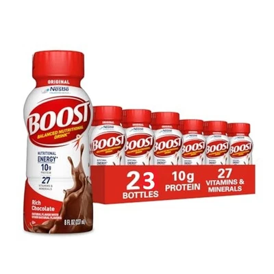 Pack of 23 BOOST Original Nutritional Drinks, Rich Chocolate, 8 Fl Oz EXJUN26 - Image 1 of 4