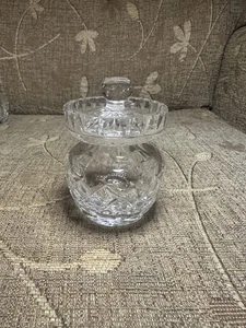 Vintage Waterford Crystal Honey Jar & Lid - Picture 1 of 3