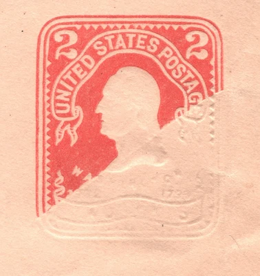 USA *ERROR* 2c COVER Postal Stationery Envelope PHILADELPHIA LIBRARY Co. YH378 - Image 1 of 4