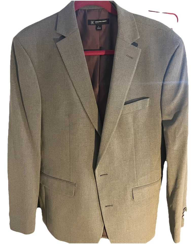 INC International Concepts Para hombres Gris Ajustado Blazer Abrigo Traje Chaqueta Talla L Foto 1 de 3