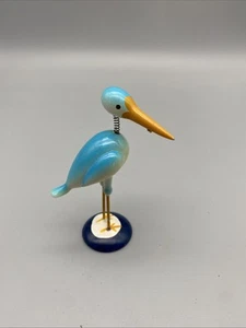 Estatuilla pintada bobble cuello primavera cigüeña Goula Nodder España 3,25" vintage - Imagen 1 de 4