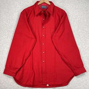 Vintage Pendleton Hemd XL rot Outdoor USA Ellenbogenschützer Flanell Knopfleiste 60-70er - Bild 1 von 8
