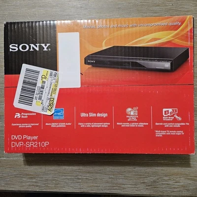 Sony Progressive Scan CD and DVD Player Brand New in Black | DVP-SR210P - Image 1 of 4