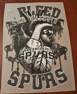 San Antonio Spurs 8" DTF Heat Transfer Iron On FREE Shipping (C4/2) - Picture 1 of 1