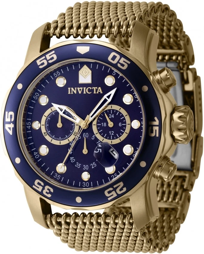 Invicta Pro Diver Chronograph GMT Date Quartz Blue Dial Men's Watch 47239 - Image 1 of 1