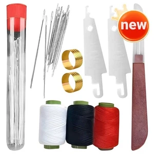 37pcs Portable Sewing Kit Thread Threader Needle Thimble Home Travel - Picture 1 of 10