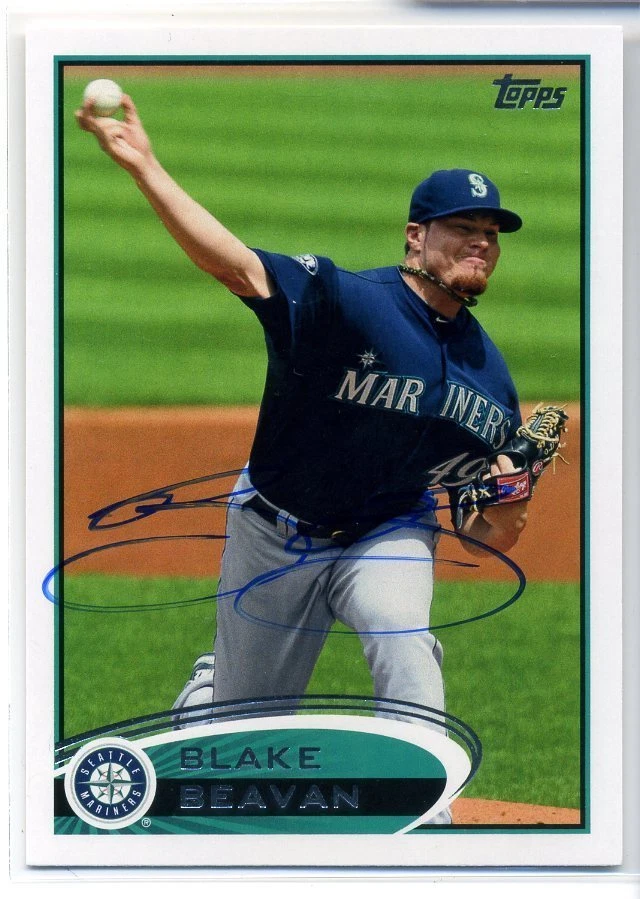 Blake Beavan signed autographed 2012 Topps card #168 MARINERS AUTO - Image 1 of 1