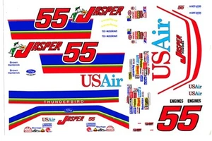 #55 Ted Musgrave Jasper US Air Ford 1/43rd Scale Slot Car Waterslide Decals - Picture 1 of 3