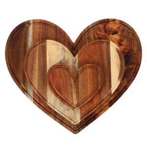 3 Pcs Hackfleisch Und Gericht Schneidebrett Aus Holz Servierplatten Mit Herz - Bild 1 von 12