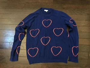 CREWCUTS Girls Sweater Size 14 Blue Hearts - Picture 1 of 2