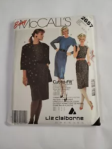 McCalls Misses Liz Claiborne Jacket Dress & Belt Pattern 2657 Sz 6-10 UNCUT 1986 - Picture 1 of 3