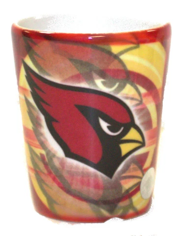 NFL Arizona Cardinals 2 Ounce Sublimated Ceramic Shot Glass Cover