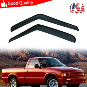 Smoke Window Visors Rain Sun Guard For 94-03 Chevy S10 GMC Jimmy Sonoma 2Pcs Set - Picture 1 of 23