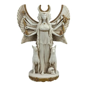Hecate Triple Goddess of Magic Night Moon Sculpture Statue Grey Patina 11.8in - Picture 1 of 11
