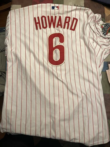 Majestic Authentic Colllection WS Phillies #6 Ryan Howard Jersey Size 54 Cover