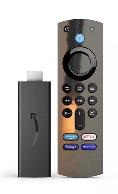 CHROME SILVER STICKER FOR REMOTE AMAZON FIRE TV STICK 4K WITH ALEXA VOICE - Image 1 of 3