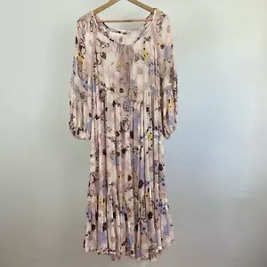 Free People In The Moment Printed Dress - Nude Combo - Size XS - Picture 1 of 11