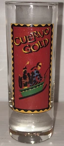CUERVO GOLD Souvenir Double Shot Glass Ski Boat Sled Fishing Tequila Bar Barware - Picture 1 of 4
