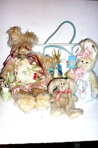 Lot 4 Bunny Collection "Hen in the Holly" Korb Flower Ty, Pixie & Pinky, Tasche - Bild 1 von 10