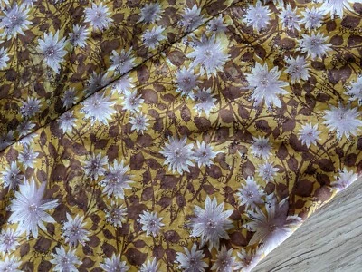 Mono DE COLECCIÓN Seda Floral JERSEY DE UNA PIEZA Hecho a Mano Piernas Acampanadas S/M Foto 1 de 4