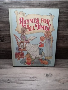 Libro educativo de juguete Rhymes for All Times Current 1981 nuevo - Imagen 1 de 7