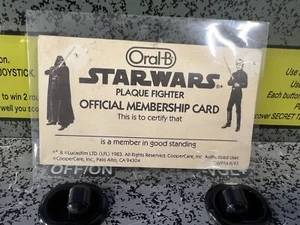 1983 Oral-B Star Wars Plaque Fighter Official Membership Card - Bild 1 von 5