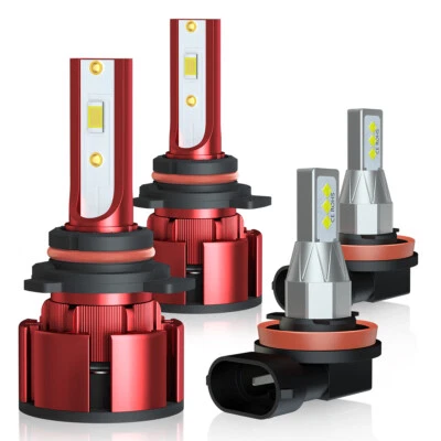 Para Fiat 500L 2014-2020 Combo 4X Faro LED Alto/Bajo Faros Antiniebla Bombillas 6000K Foto 1 de 4