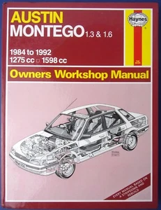 Haynes Owners Workshop Manual Austin Montego 1.3 1.6 1984 -1992 1275 1598 (1712) - Picture 1 of 1