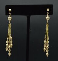 Details about    New 14K Solid Gold Natural 12x 8 Ruby Bead leverback Drop Earrings