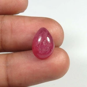 Natural Pink Sapphire Pear Cabochon 4Cts Sapphire Smooth Gemstone 12x9mm SP-65 - Picture 1 of 9