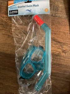 Swimgear Junior Snorkel Swim Mask PC Lens Adjustable Head Strap Blue Ages 4+ - Picture 1 of 2