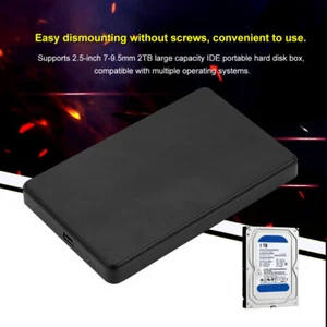 2.5 inch USB 2.0 to IDE HDD Hard Drive Mobile Disk External Enclosure Case Box - Picture 1 of 10