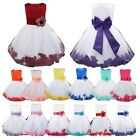 Flower Girls Dress Kid Wedding Bridesmaid Princess Formal Party Prom Gown Skirts