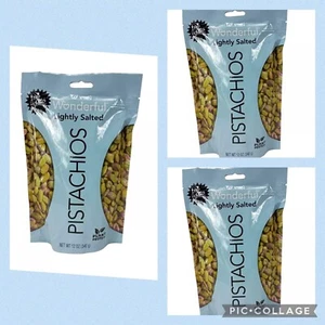 Wonderful Pistachio No Shells Lightly Salted Nuts, 12 oz - Lot Of 3 Bags - Picture 1 of 2