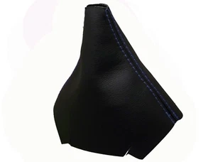 Light Blue Thread Genuine Leather Gear Shift Boot Shift Cover For Volkswagen Lupo 98-05 - Picture 1 of 1