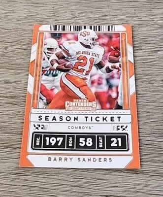 2020 Panini Contenders Draft Picks - #9 Barry Sanders - Image 1 of 2