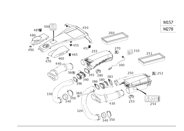 Mercedes Benz Genuine SLS63 AMG  2013-2019 Left Damping Air Filter 2780902101 - Image 1 of 1