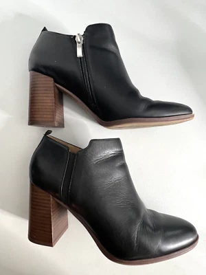 Franco Sarto Women's Dante Boots Booties Sz 8.5 M Short Ankle Black Leather - Image 1 of 4