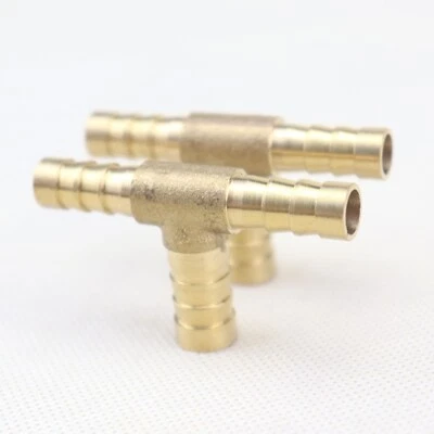 2 шт. редукторный латунный шланг штуцер тройник фитинг соединитель для газового топлива воды (8 мм x 10 мм x 8 мм) - Изображение 1 из 4