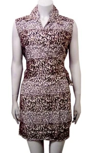 girls/ladies size 2 x small (10/12) 2 piece wrap over shirt and top animal print - Picture 1 of 2