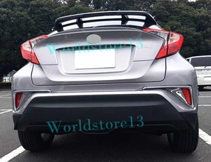 For 2022 2016-2021 Toyota C-HR ABS Chrome Bumper Rear Fog Light Lamp Cover Trim - Picture 1 of 6