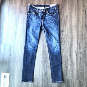 Jeans Rag & Bone donna 28 blu lavaggio scuro Kensington skinny denim punk rock Y2K - Foto 1 di 10